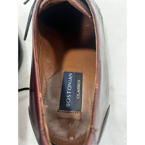 Bostonian Mens cherry Leather 10 W  style 20339 Lace Up  oxfords - Picture 13 of 14